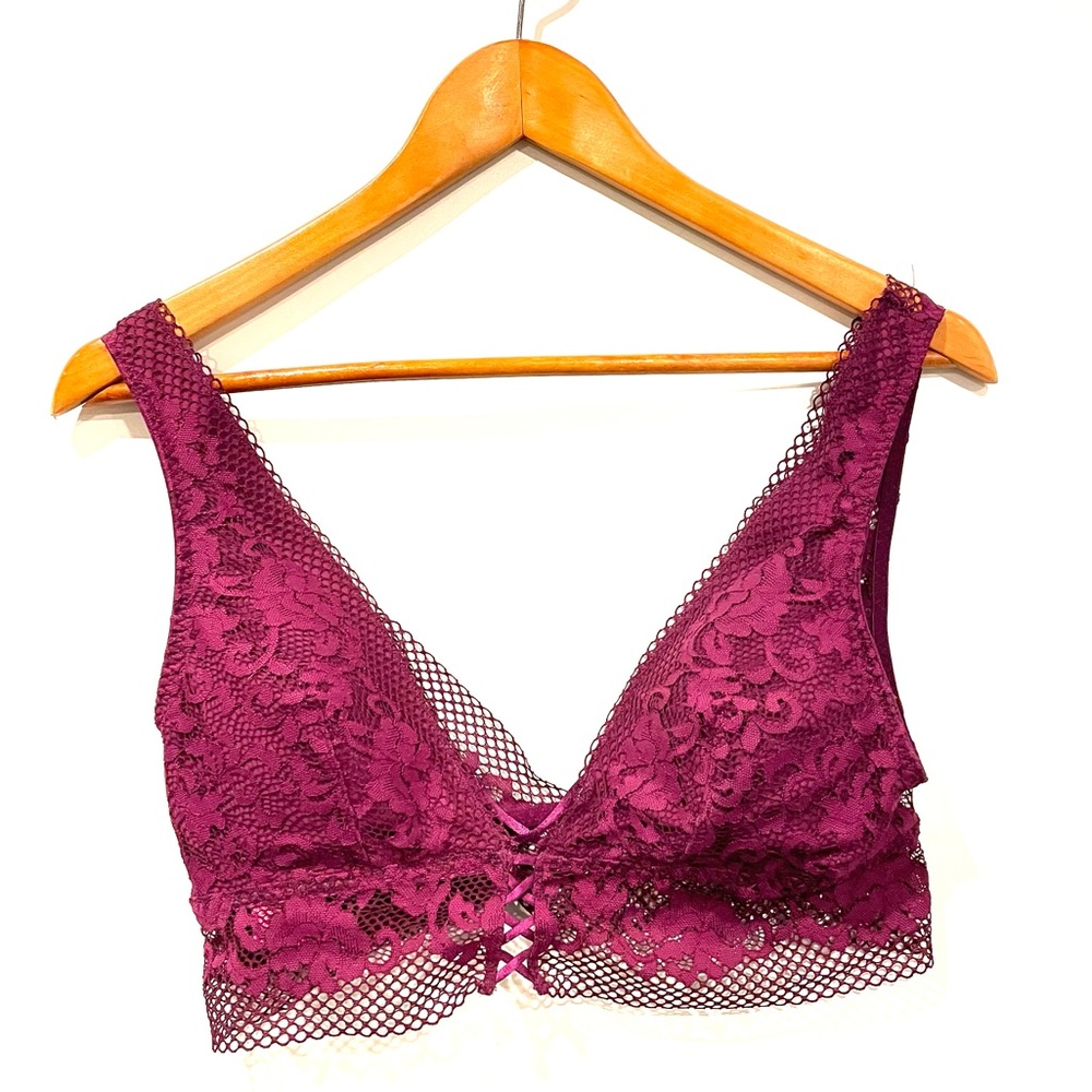 La Senza Lace Bralette Plum Medium